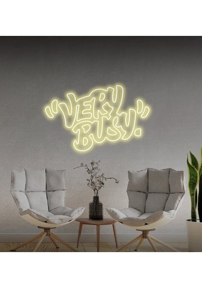 "very Busy" Yazılı Neon Tabela Sarı