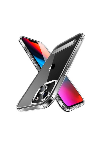 Apple Uyumlu iPhone 14 Kılıf Standlı Şeffaf Silikon Zore L-Stand Kılıf Renksiz