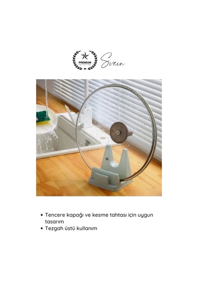Organizer Mutfak Organizer Tencere Kapağı Ve Kesme Tahtası Standı Tezgah Üstü Kapak Tutucu Modern Çok Renkli