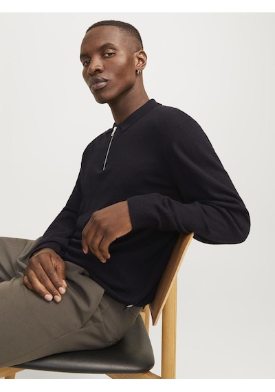 Jack & Jones Jjeemıl Knit Polo Yarım Fermuar Uzun Kollu Erkek Triko Çok Renkli