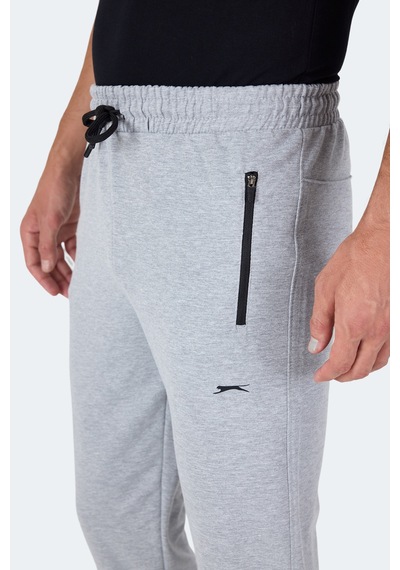 Slazenger Ognen I Erkek Fermuar Cepli Gri Eşofman Altı Gri
