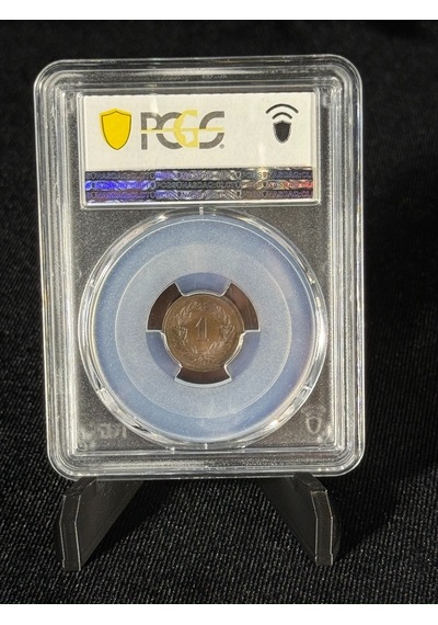 1912 B İsviçre 1 Rap Pcgs Au58 Gold Shield Sertifikalı Top Pop