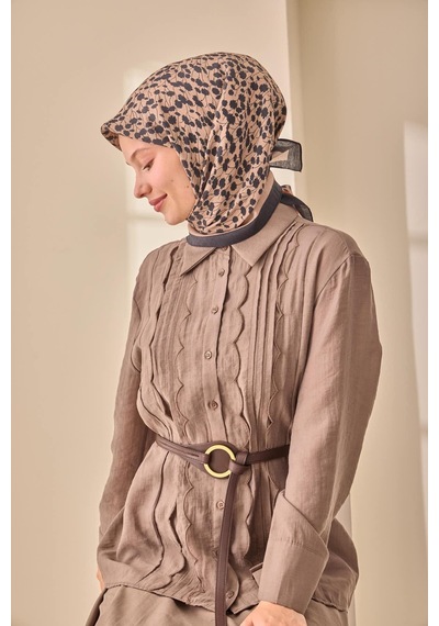 Silk Home Aura Eşarp 140005-04 Koyu Lacivert, Vizon, Kiremit