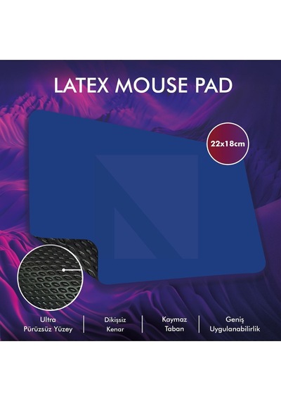 MP05 - 22x18 Small Mavi Gaming Mousepad Ev, Ofis, Oyun