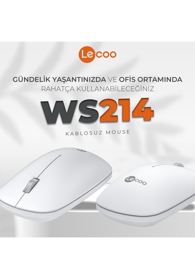 Lecoo WS214 Kablosuz 1200DPI 3 Tuşlu Optik Mouse