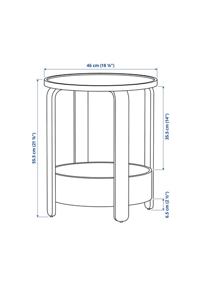 Borgeby Huş Kaplama 46 Cm Yan Sehpa - 80619880 Ikea