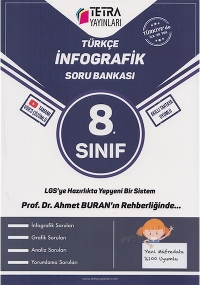 Tetra Yayınları 8. Sınıf LGS Türkçe İnfografik Soru Bankası