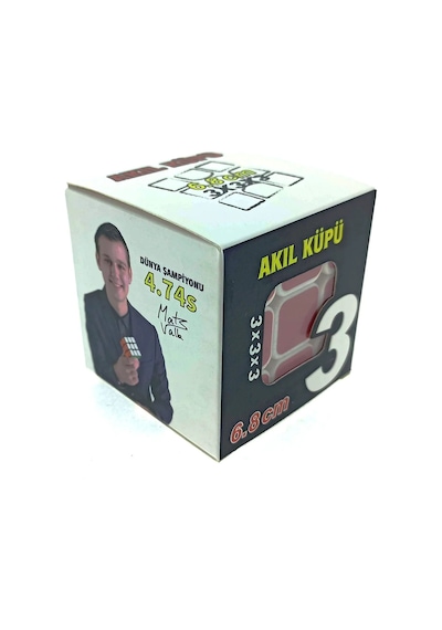 Beyaz Zemin Üzeri Renkli Zeka Küpü 3x3x3-6,8 Cm