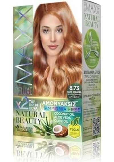 Natural Beauty Amonyaksız Set Saç Boyası 8.73 Altın Karamel