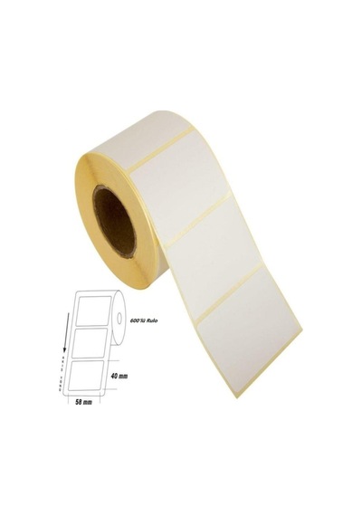 Silindirik Barkod Etiketi 58 Mm X 40 Mm 600'lü Rulo Diğer