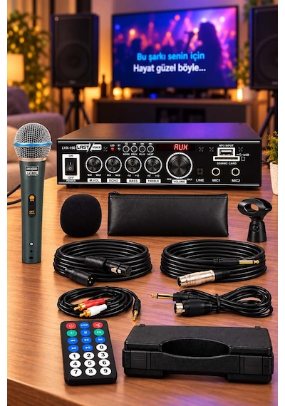 Lastvoice Lvx-150Mic Mikrofonlu Stereo Anfi Amfi 2X75 Watt Blueto