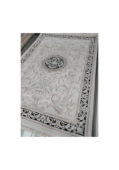 Şiraz 160x230 4m2 Dokuma Halı Krem/siyah