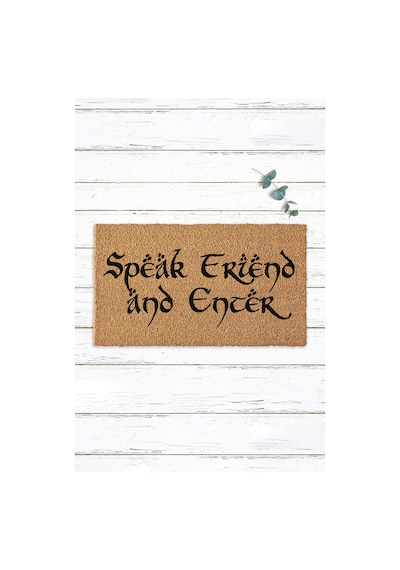 Speak Friend And Enter Yüzüklerin Efendisi Paspas Lotr Paspas Kapı Paspası Standart