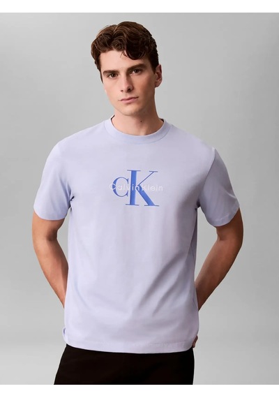 Calvin Klein Ss Hero Monologo Tee, Tkf Mavi Erkek T-shirt