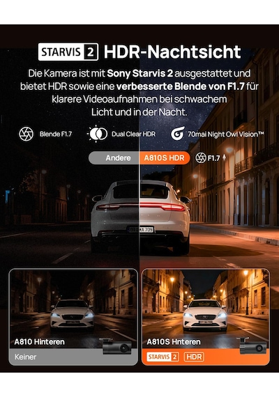 70mai 4k Araç Kamerası Araç Ön Arka A810s, 4k+1080p Çift Starvıs 2 Imx678, Gece Baykuşu Görüşlü Hdr Araba Araç Kamerası, Wifi Ve Uygulama Kontrolü, 4g Lte, Adas, 7/24 Park İzleme, 128 Gb Mikro Sd Kart 70mai 4k Araç Kamerası Araç Ön Arka A810s, 4k+1080p Çift Starvıs 2 Imx678, Gece Baykuşu Görüşlü Hdr Araba Araç Kamerası, Wifi Ve Uygulama Kontrolü, 4g Lte, Adas, 7/24 Park İzleme, 128 Gb Mikro Sd Kart