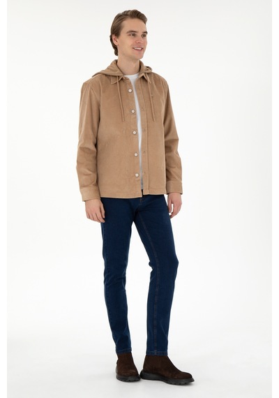U.s. Polo Assn. Erkek Camel Gömlek Desenli 50292451-vr015 Camel