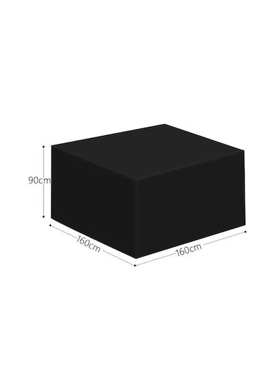 Grdc304 Masa Takımı Koruma Ortusu Pe 160x160x90 Siyah