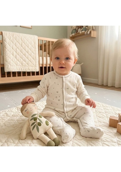 Tiffany Baby & Kids Tiffany Baby Olive Branch Theme Patikli Tulum 46033 Ekru