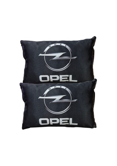 Opel Logolu Siyah Araç Seyahat Boyun Yastığı 2 Li Set Konforlu Ve Şık Siyah