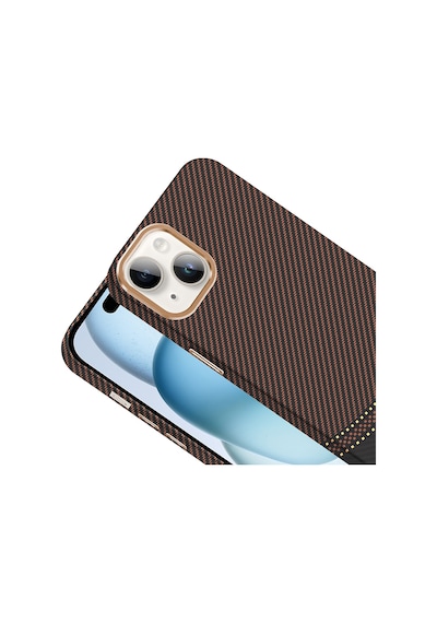 Teleplus Apple Uyumlu iPhone  14 Kılıf M-safe Karbon Fiber Tasarım Gross Kapak