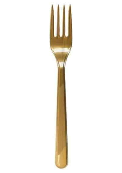 Plastik Çatal Gold 25 Li 18 Cm Altın