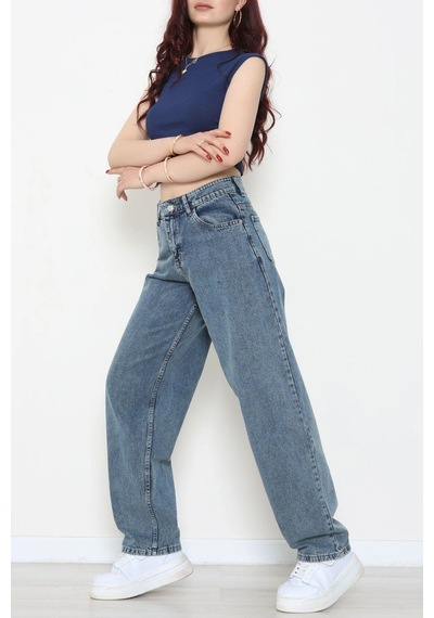 Modi Baggy Kot Pantolon Mavitint - 31158.2059. Açık  Mavi