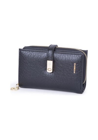 Nas Bag Kadın Orta Boy Kartlık Kağıt Para Ve Bozuk Para Tasarımına Sahip Siyah Victoria 16x9 Cm