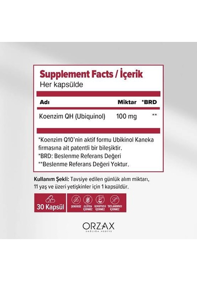 Ocean Koenzim Qh 100 Mg 30 Kapsül