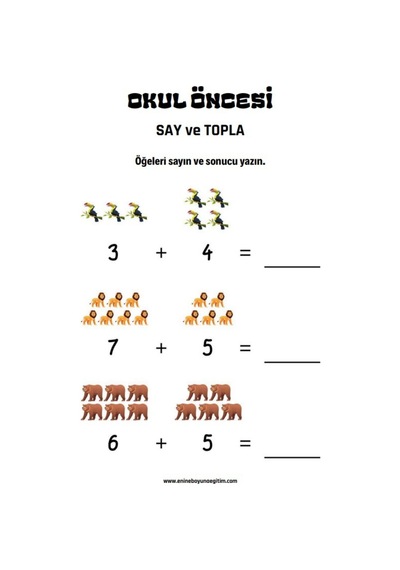 Okul Öncesi Ve Birinci Sınıflar Matematik Başlangıç Seti