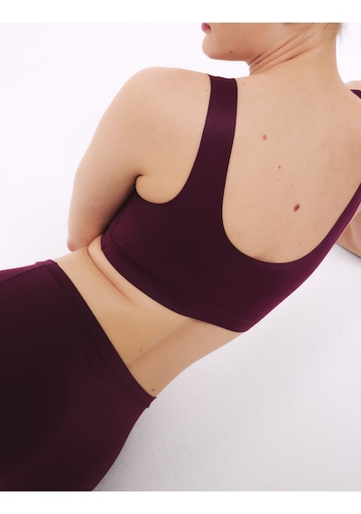 Marks & Spencer Flexifit Balensiz Crop Top Sütyen Bordo