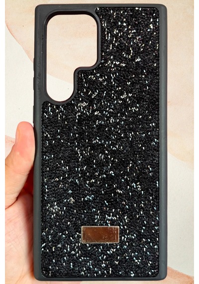 Samsung Galaxy S23 Ultra Yıldız Tozu Premium Siyah Silikon Kılıf