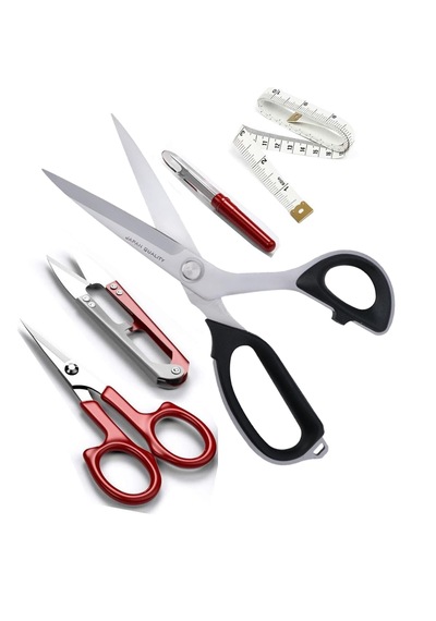 7250 Titanyum Uçlu Plastik Saplı Kumaş Kesim Makası Set 25 Cm