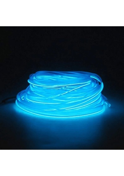 Ayrex Araç İçi Neon Aydınlatma Led Göğüs Torpido Ledi Neon İp Led Buz Mavi 2 Metre