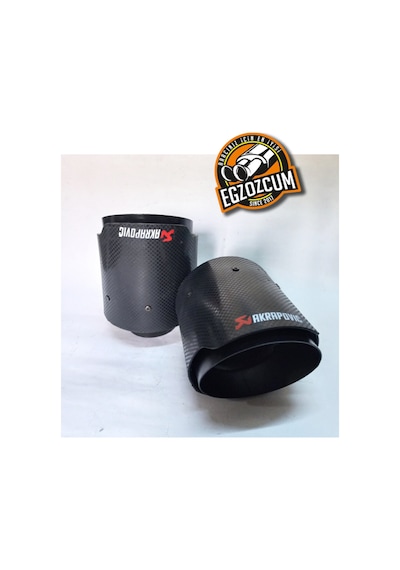 100 Mm. Tekli Siyah Akrapovic Egzoz Ucu Eksoz 1 Adet -- Egzozcum --
