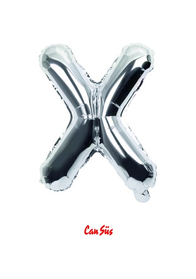 Harf Folyo Balon Gümüş 100cm 40 Inç X