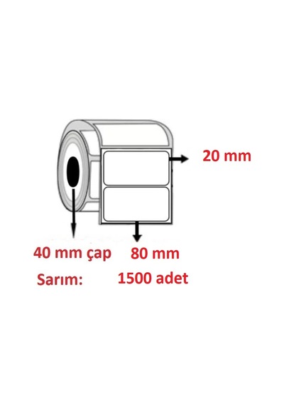 20x80 KUŞE ETİKET( 1500lü )