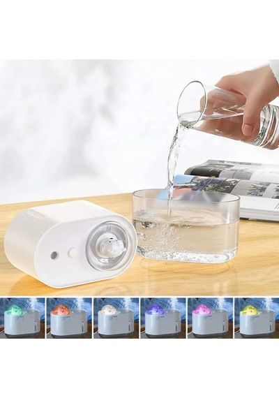 Uzay Ayısı 300 Ml Usb Hava Nemlendirici Led Işıklı Masaüstü Buhar Makinesi, Yatak Odası &amp Amp