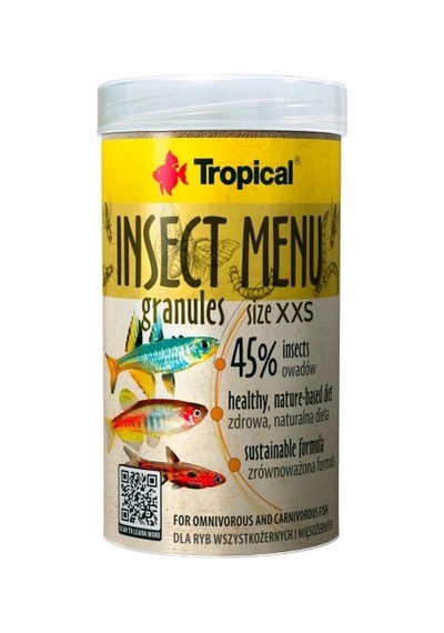 Tropical İnsect Menu Granules Xxs 25 Gr Açık