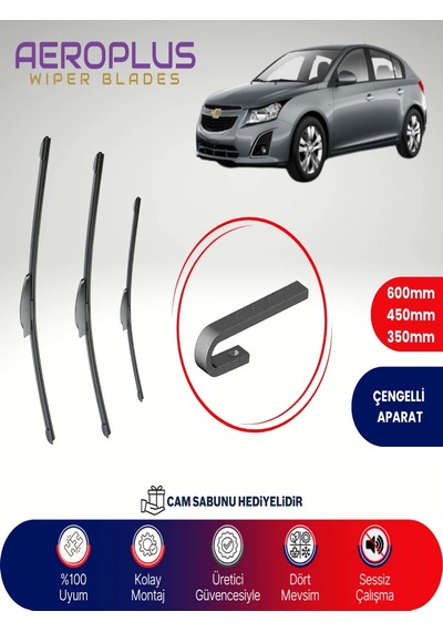 Aeroplus Chevrolet Cruze Hb Ön Arka Muz Silecek Takımı 2011-2020