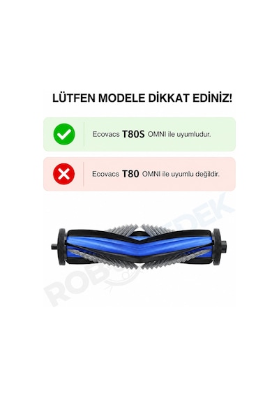 Ecovacs Deebot T80s Omni T80değil Uyumlu Ana Fırça-1 Adet