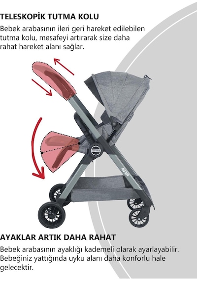 Convers Neva Yeni Nesil Cabin Çift Yön Bebek Arabası Bej 8594589625207