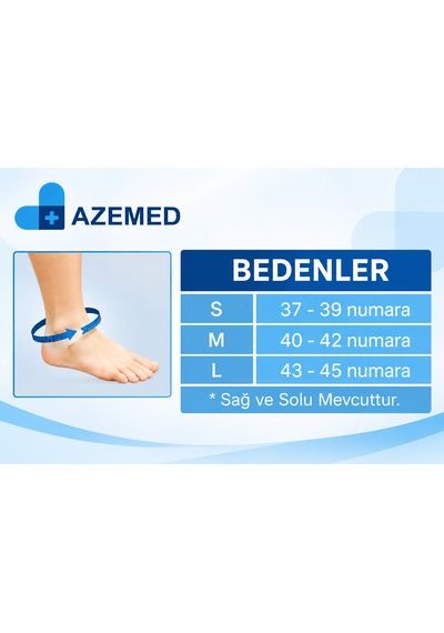 Azemed Refleks Afo Ayak Düşmesi Ve Yürüme Desteği Sol Ayak Şefaf