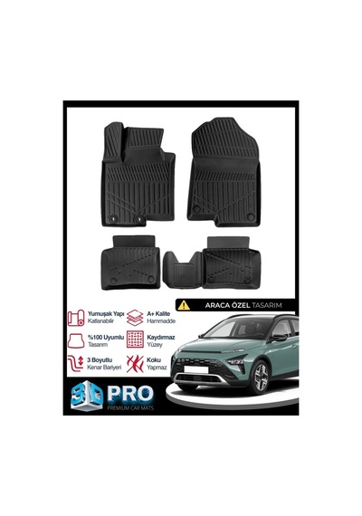 Hyundai Bayon 3d Havuzlu Paspas 2021 2022 2023 2024 2025 2026 Model Kokusuz