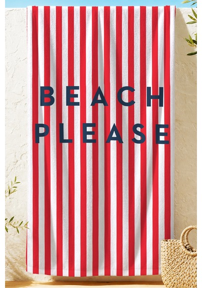 Çizgili Beach Please Modern Plaj Havlusu-kırmızı Beyaz Minimal Havuz Deniz Hızlı Kuruyan Örtü Havlu Dumanlı Esinti Çizgili Beach Please Modern Plaj Havlusu-kırmızı Beyaz Minimal Havuz Deniz Hızlı Kuruyan Örtü Havlu Dumanlı Esinti
