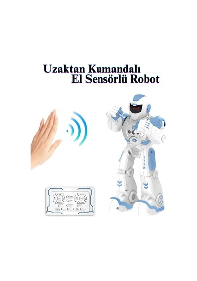 Uzaktan Kumandalı Robot El Sensörlü Şarjlı Led Işık Moonwalk Yürüyen Akıllı Robot 19 Fonksiyon