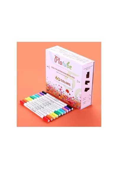 Çift Taraflı Brush Pen 60 Lı Marker Kalem Seti Bullet Jurnal Mandala Eskiz Boyama Seti