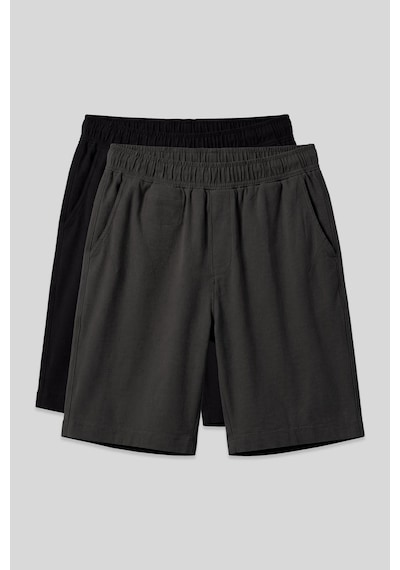 Standart Fit Chino 2li Paket Siyah-antrasit Erkek Şort - 81290 Siyah - Gri
