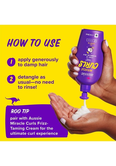 Aussie Miracle Curls Dolaşık Saç Açıcı Durulanmayan Saç Bakım Sütü 200ml