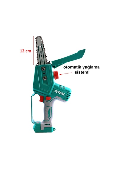 Total TGSLI20681 Çift Akülü Zincirli Testere 20V Li-on Akü