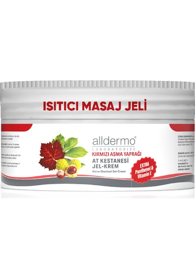 Alldermo At Kestanesi Kırmızı Asma Yaprağı Isıtıcı Jel Krem 250 ML